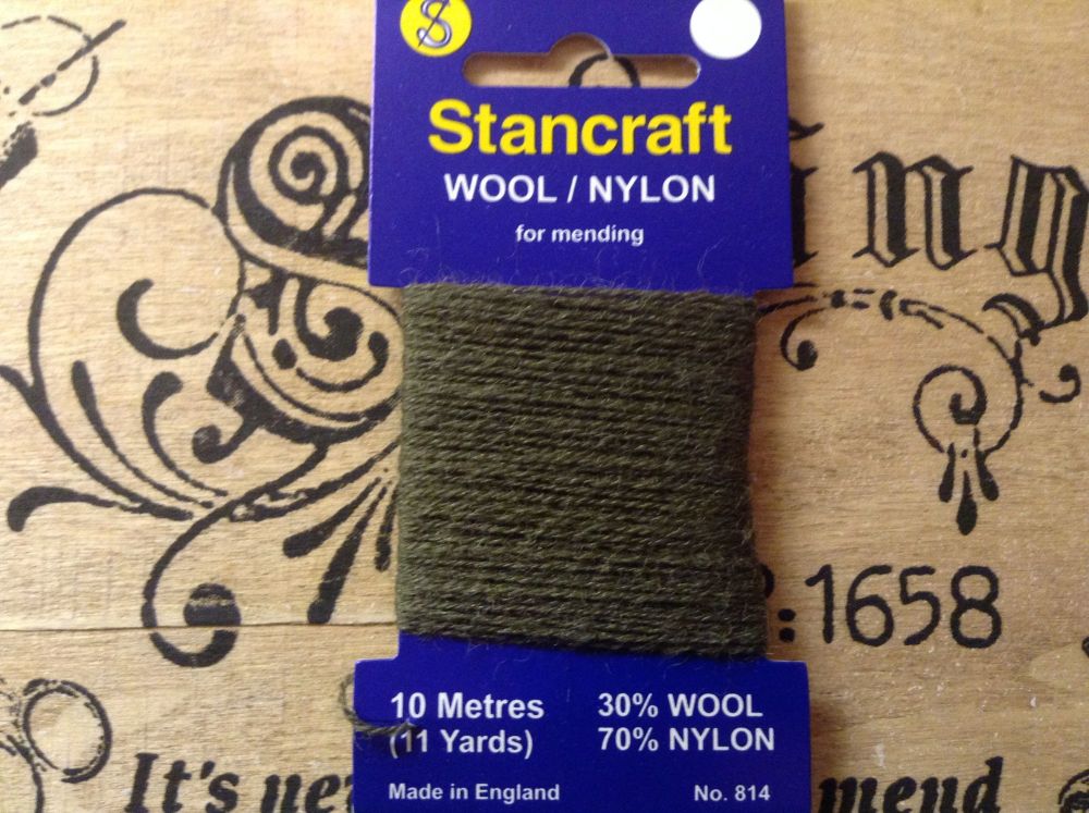 Darning Wool For Socks Knitwear - Sage Green