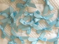 Baby Blue Satin Ribbon Bows