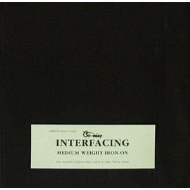 Black Fabric Interfacing Medium Weight Fusible Interlining
