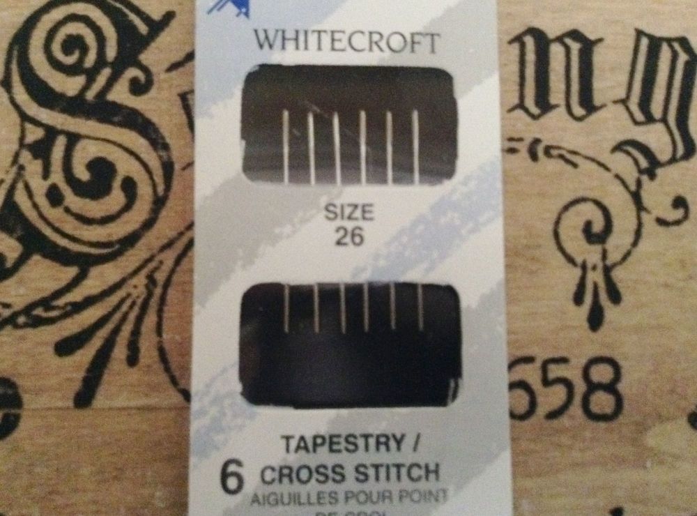 Tapestry Cross Stitch Needles Whitecroft Pack of 6 Size 26