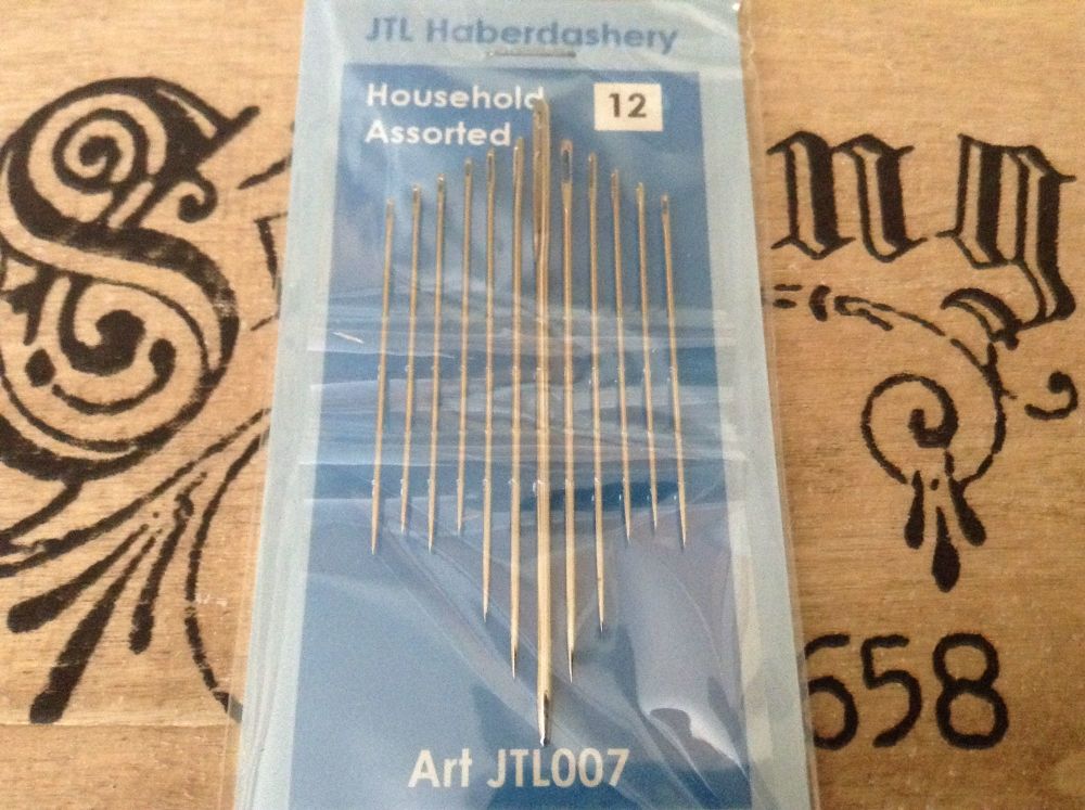 Hand Sewing Needles JTL Pack of 12 Assorted Sizes