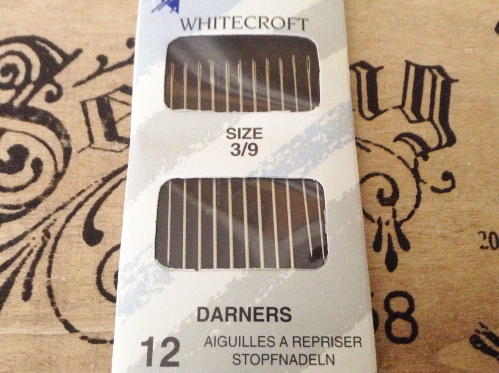 Darning Needles Whitecroft Pack of 12 Size 3/9