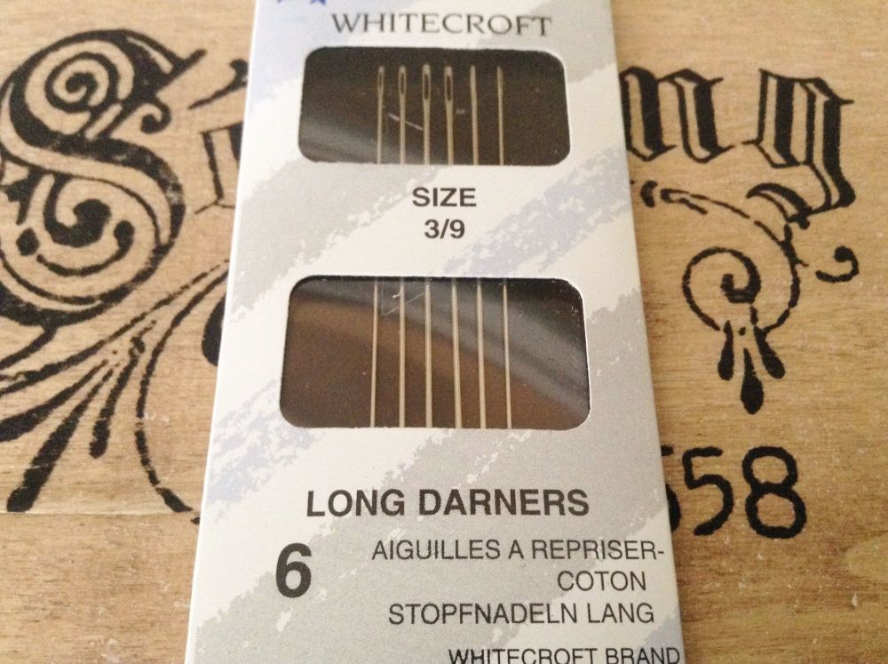 Long Darning Needles Whitecroft Pack of 6 Size 3/9