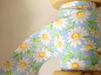 flower pattern bias binding 25mm blue white daisy floral cotton 2328