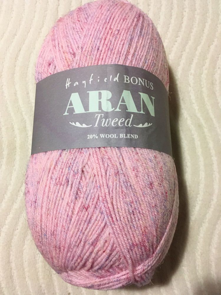 Sirdar Hayfield Aran Tweed With Wool Knitting Yarn 400g Berry 799