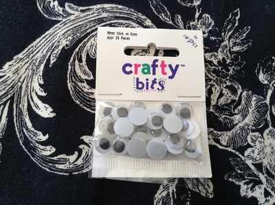 10mm Stick On Wiggly Wobbly Eyes For Card Crafts