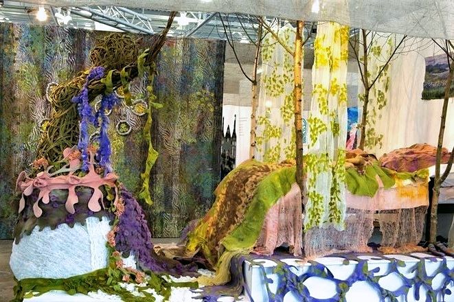 Woodland Boudoir - collaboration with SilkFelt for Knitting and Stitching Show