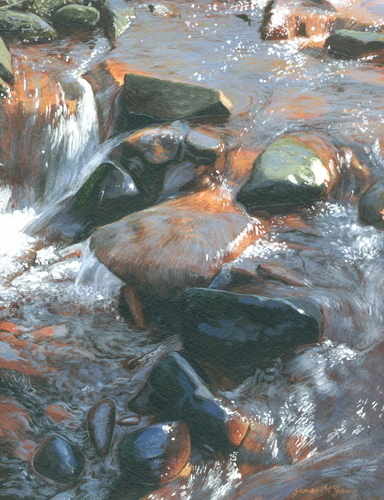 9. River Esk, Westerdale #4. Acrylic. 2010. 250 x 180mm