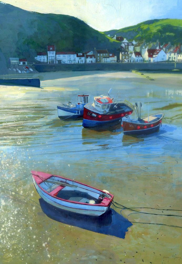 Staithes Boats. 180x260mm