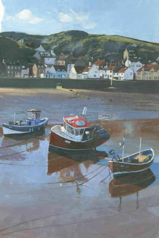 2.Staithes Boats # 2 Acrylic. 160 x 240mm. 2010 SOLD