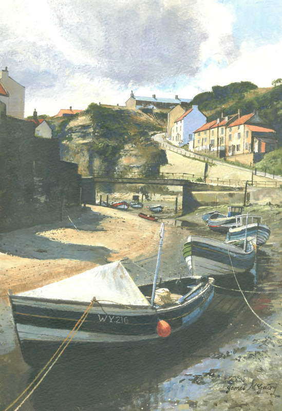 13. Staithes # 1. Acrylic.195 x 300mm. 2010. SOLD