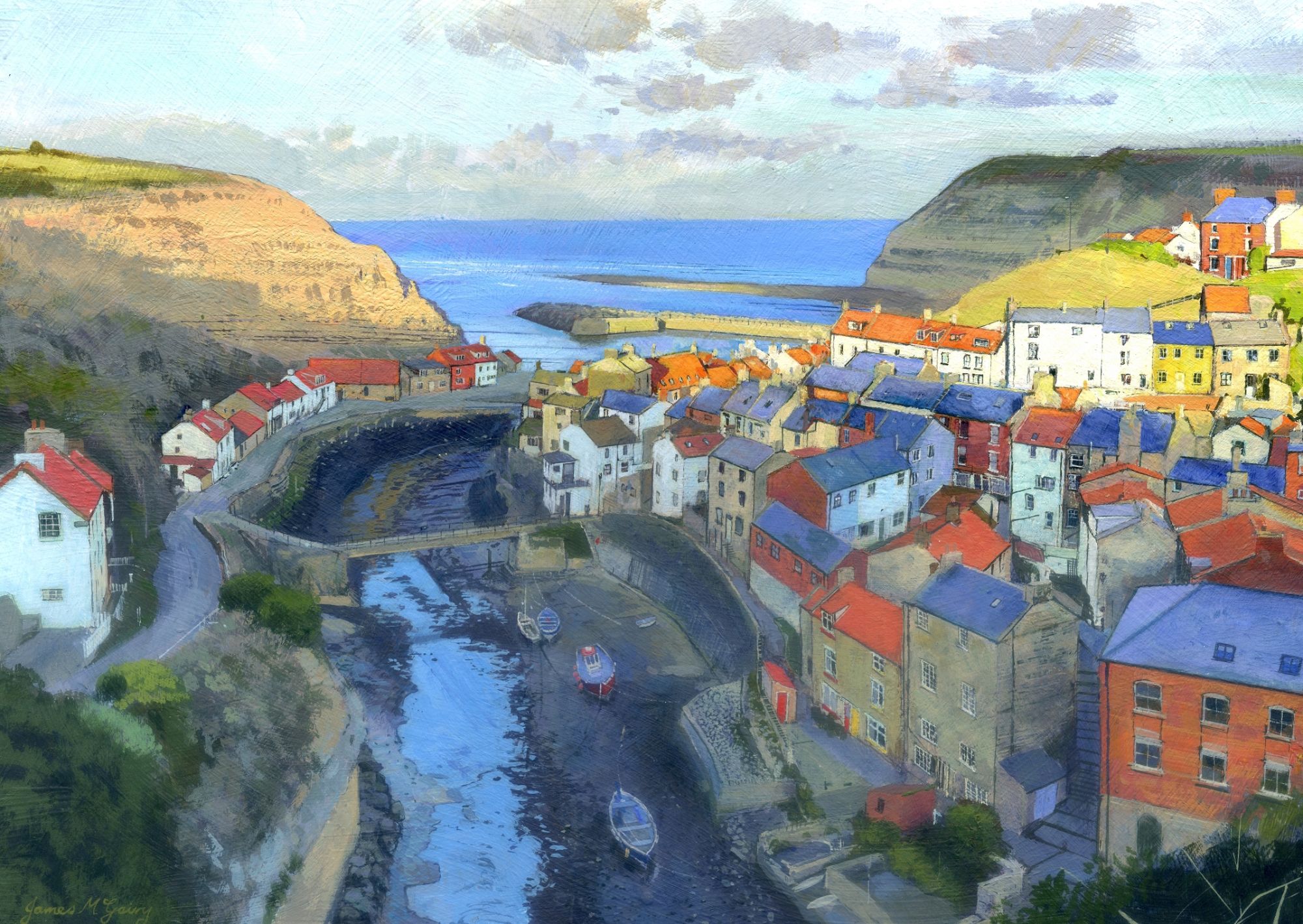 Staithes Evening.370mm x 270mm