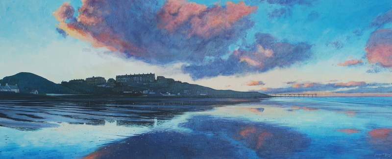 No.13. saltburn, Winter Evening. Acrylic. 2012. 600x250mm