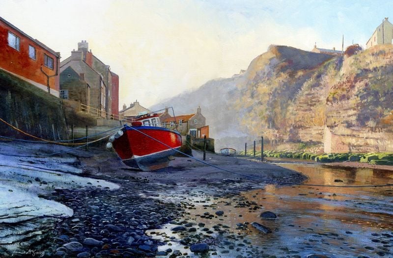 0009 Smokey Staithes acrylic. 2014. 250 x 360 mm