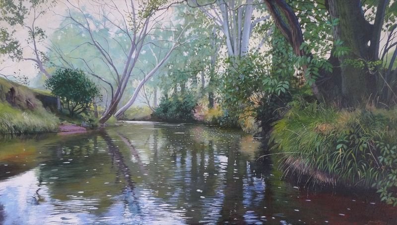 0014 River Esk acrylic 2014 560 x 340mm