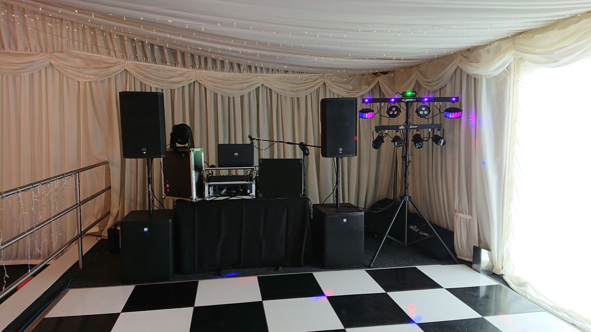 Wedding disco at Seldon farm barn 2018