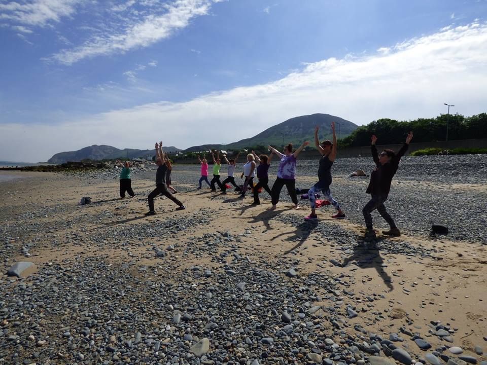 beach yoga