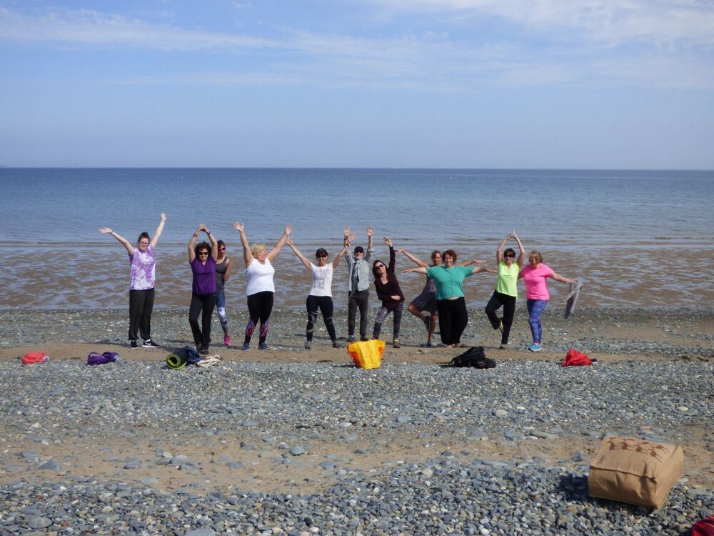 beach yoga