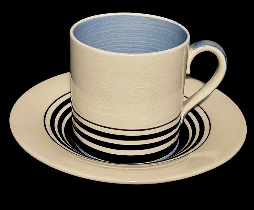 GRADUATING BLACK BANDS (BLUE) COFFEE CUP & SAUCER