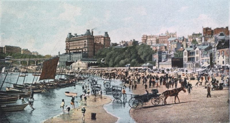 Scarborough Sands from Fish Pier, circa 1900