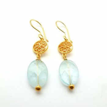 Aquamarine Valflower earrings Mirabelle