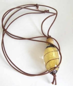 Murano glass pendent Brown Gold