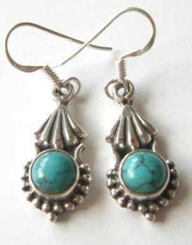 Turquoise Silver Earrings