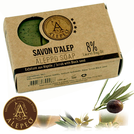Aleppo Nigella Soap 8% Bay Laurel 100g - Najel (020)