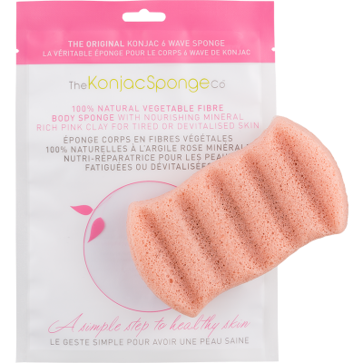 Konjac Wave Body Sponge - Tired Skin- Pink Clay