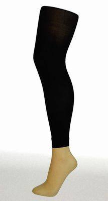 Footless Tights - 50 Denier Plain BLACK - Pamela Mann