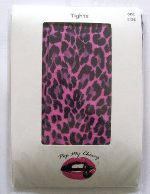 Leopard Print Pink Tights - Pop My Cherry