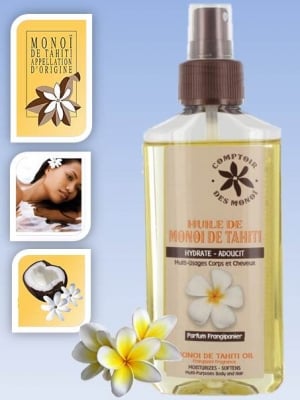 Skin/Hair care oil - in spray bottle - Frangipani  - 100 mls