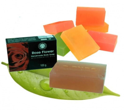Rose Flower with Essential Oils - Herbal Soap