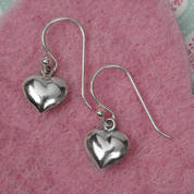 Silver Small  Heart Earrings  