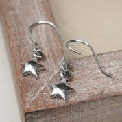 Silver Small  Star Earrings  