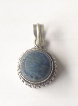 Lapis Lazuli silver pendant - Blue stone (Lap01)