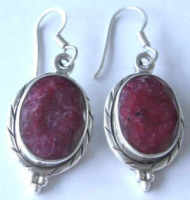 Ruby Silver Earrings (RU01)