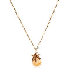 Crystal Pineapple pendant necklace Gold Plated