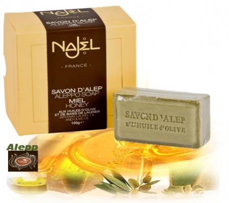 <!--030-->Aleppo Honey Soap in gift box 100g - Najel