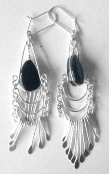 Mexican earrings Silver with Stone -  MEX303