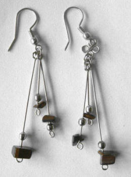 Mexican earrings Silver with Stone - MEX02