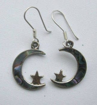 Mexican earrings inlaid with Abalone (mex12)