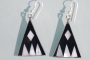 Mexican earrings inlaid with shell  (mex101)