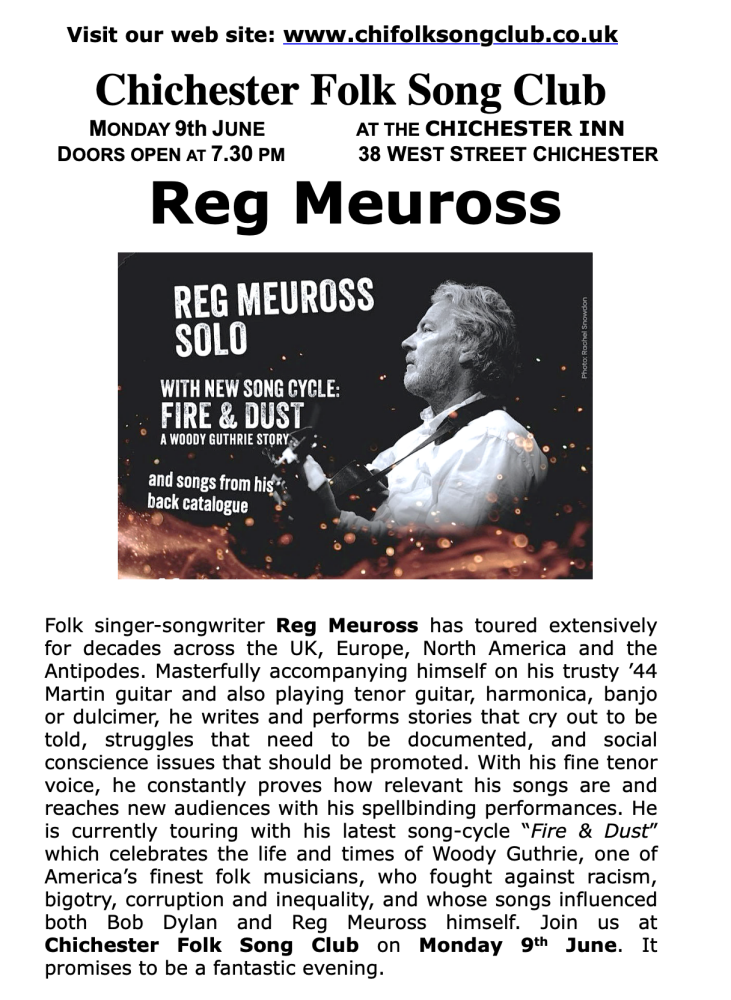 Reg Meuross Poster