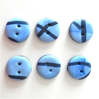 Blue and navy buttons, 20mm small blue buttons