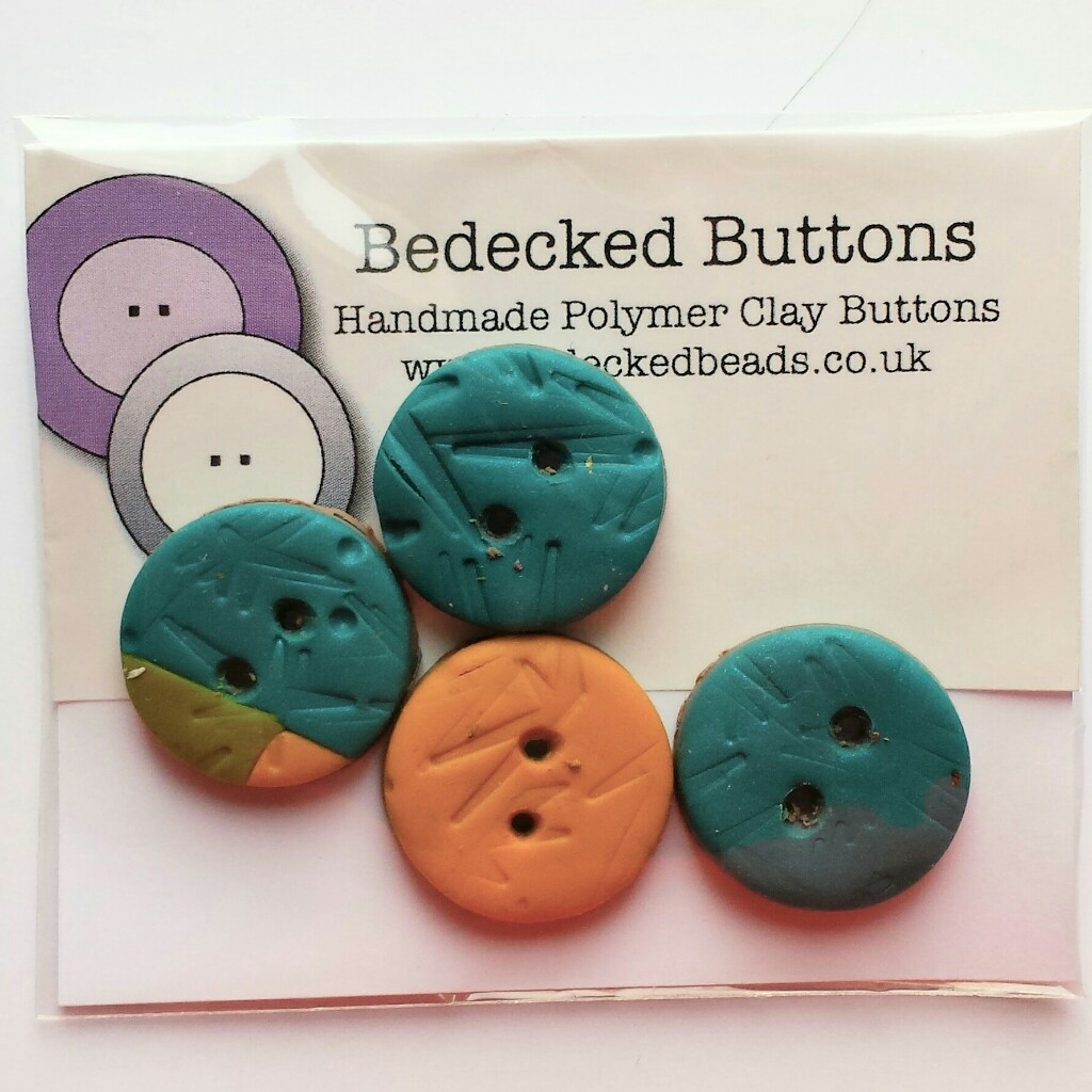 Turquoise Green Yellow Buttons, 20mm Buttons