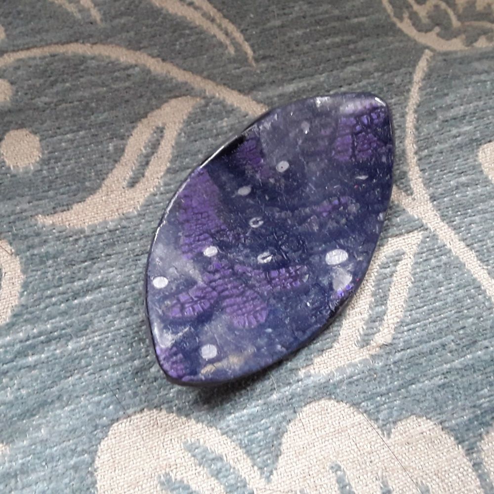 Purple and Silver Brooch