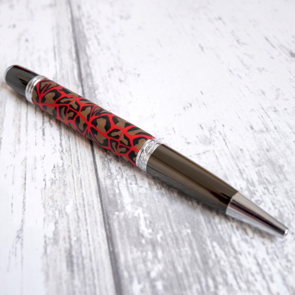 Leopard Skin Red and Black Pen 