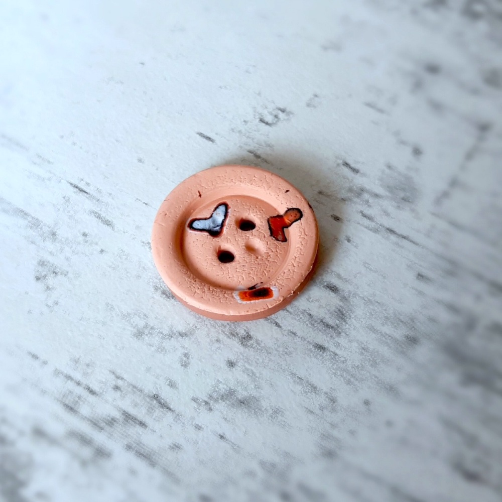 20 mm Peach Buttons-Set of 6