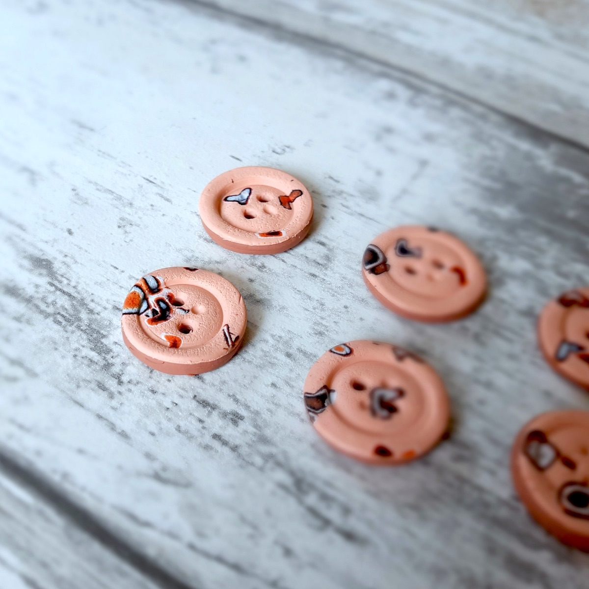 Peach Buttons,Childrens Buttons